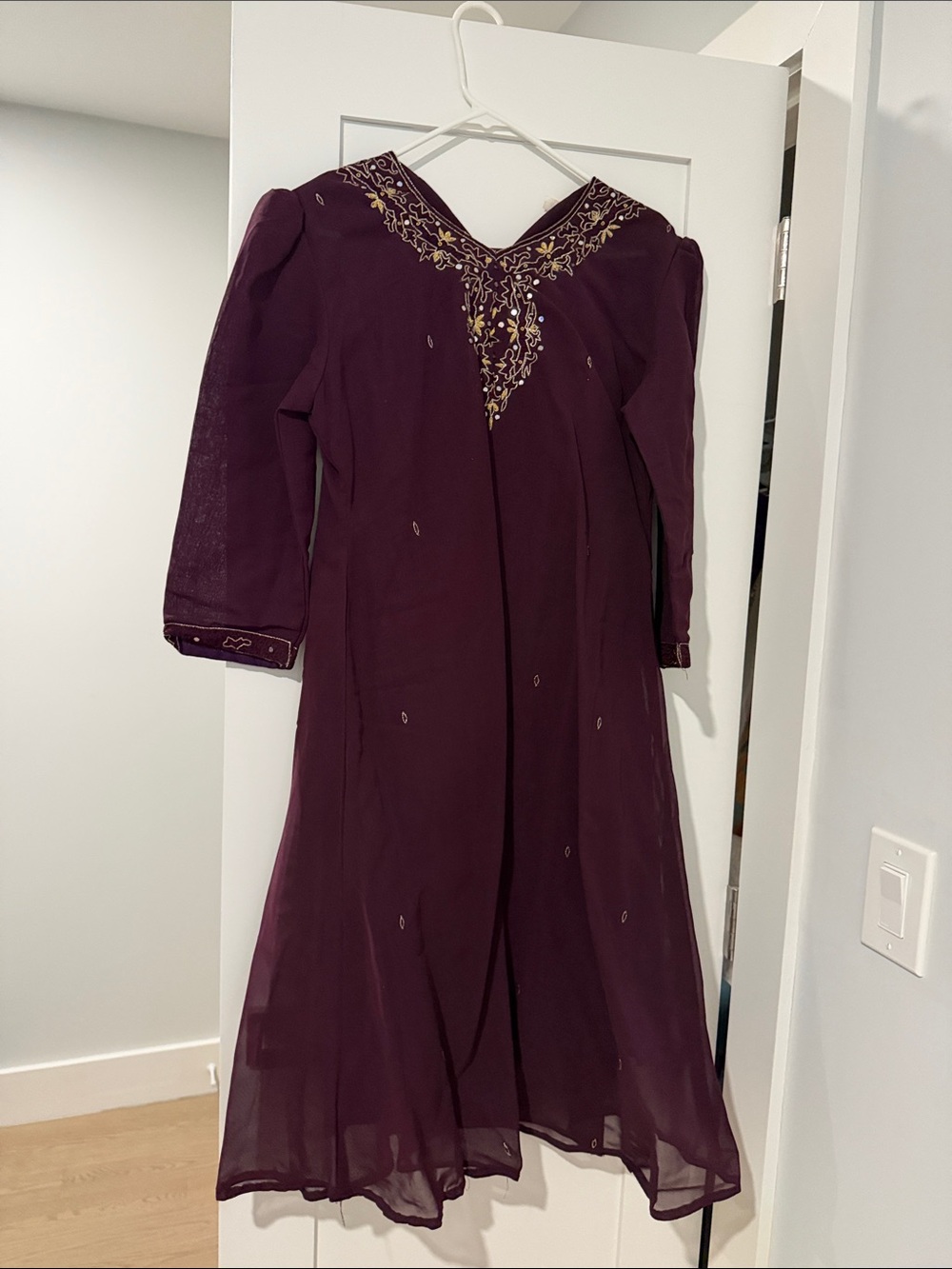 Women’s Indian dress - eggplant purple